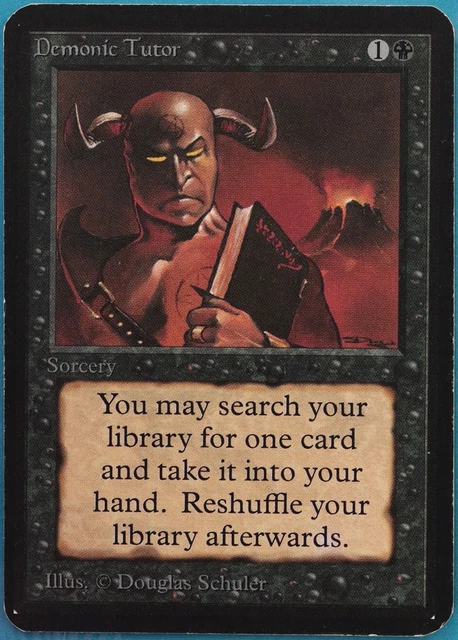 Demonic Tutor Alpha PLD Black Uncommon MAGIC MTG CARD (ID# 381288) ABUGames Demonic Tutor Alpha PLD Black Uncommon MAGIC MTG CARD (ID# 381288) ABUGames