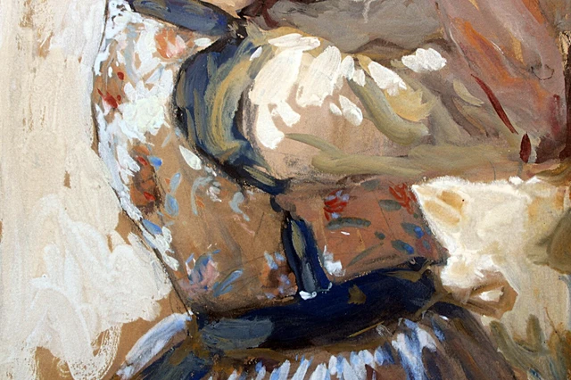 HANS VON BARTELS(18561913) Junge Holländerin sich die Haube richtend