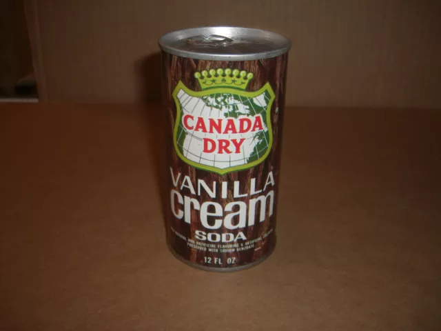 Canada Dry Vanilla Cream Soda 12 OZ. Can 1970's Original SS