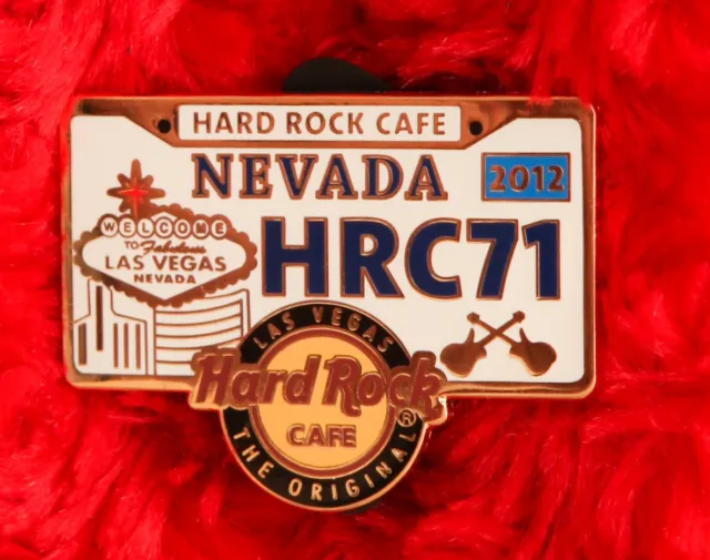 Hard Rock Cafe Pin Las Vegas NEON SIGN LICENSE PLATE Welcome to fabulous hat