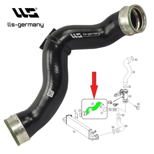 Tuyau Refroidissement Intermédiaire Turbo Compatible Mercedes CLK 320 CDI W209 - Ref 2095280682 - Renforcé Kevlar