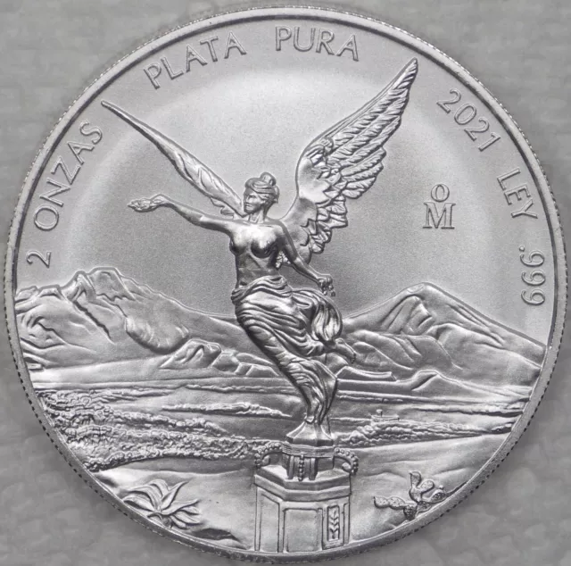2021 2oz Brilliant Uncirculated Mexican Libertad Gorgeous Bright & Beautiful