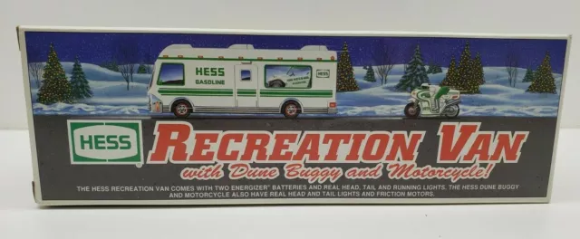 Hess 1998 Collectible Recreation Van with Dune Buggy and Motorcycle New in Box