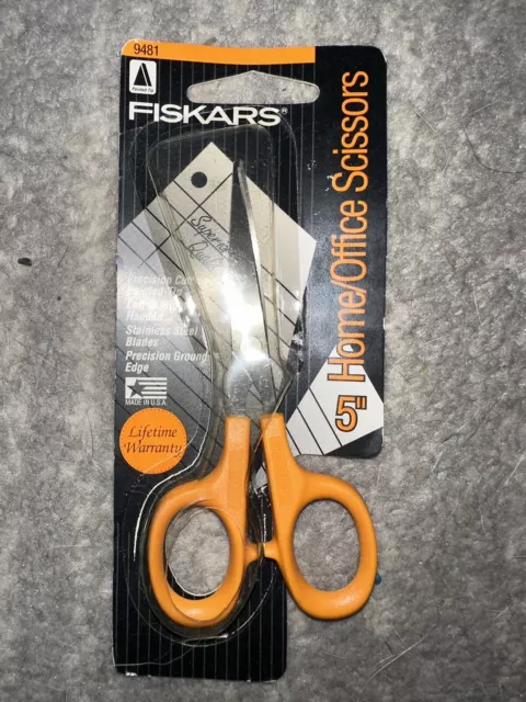 NOS Fiskars No.8 Soft-Grip Bent Heavy Duty Scissors #9880 Bonus Pack USA  Rare!