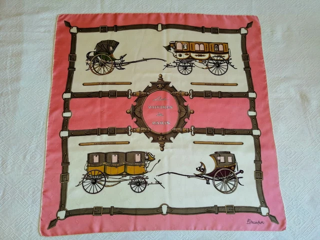 Foulard En Soie 100% MANTERO Vintage - Dimensions 86x86 Cm, Couleur Jaune, Occasion