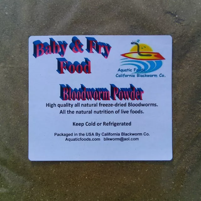 Blood Worm Powder, Freeze Dried Bloodworm Powder Food for Fry & Babies