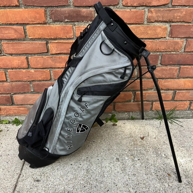 Nike Golf Junior Youth Stand Carry Golf Bag 4-Way Divider Gray and Black