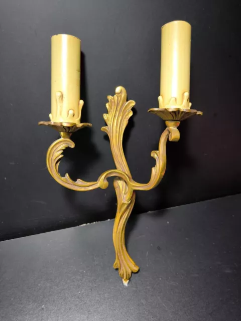 🕯️🕯️Jolie applique Murale Pour BOUGIE en Métal Doré Laiton ? Bronze ? 🕯️🕯️