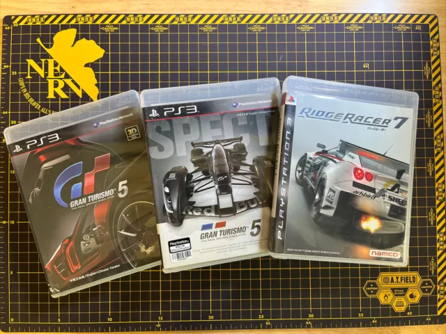 Lot 4 Gran Turismo 5 & SPECII & 2013 Edition Ridge Racer 7 PlayStation 3 PS3  EN