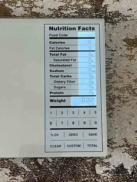 Perfect Portions Digital Food Scale Nutrition Facts 10lb Capacity. New.  Open Box