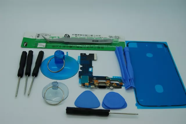 iPhone 7 Negro Kit de Puerto de Carga y Cinta de Sellado Impermeable