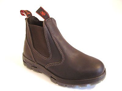 RedbacK BUBOK Work Boots Arbeitsschuhe OHNE Stahlkappe aus Australien Unisex Claret Brown mit schwarzer Sohle Schuhlöffel 