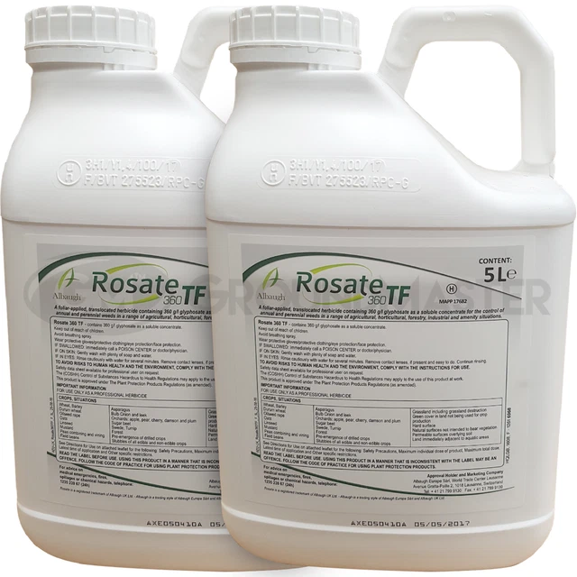 ROSATE 360 TF 2 x 5 Litre Strong Glyphosate Professional Garden Weedkiller £59.99 PicClick UK ROSATE 360 TF 2 x 5 Litre Strong Glyphosate Professional Garden Weedkiller £59.99 PicClick UK