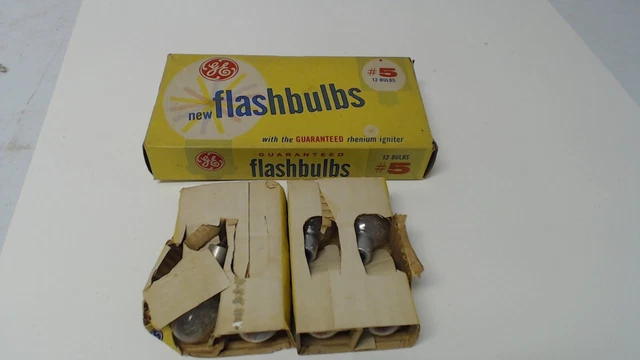 Bombillas vintage General Electric GE Sure-Fire #5 7 bombillas sin usar caja abierta