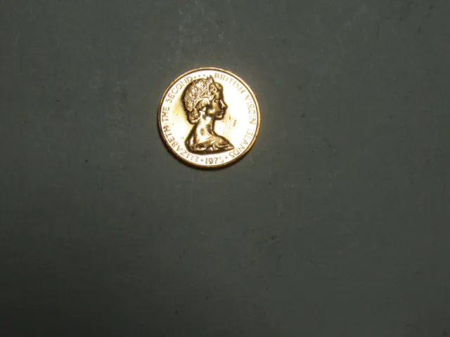 British Virgin Islands Coin - 1975 FM 1 Cent - Special Uncirculated, scratches
