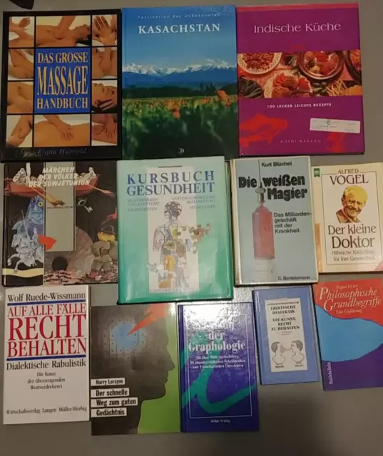 Büchersammlung 33 x Bücher (Philosophie, New Age, Geschichte, usw.)  Konvolut