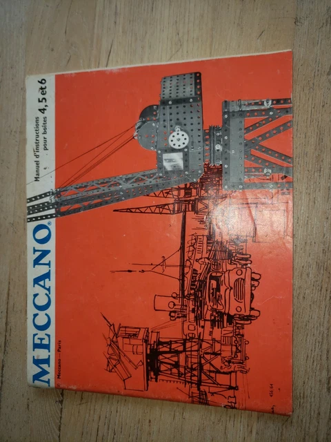 Manuel D'instruction MECCANO 1+ FLYER – Pour Boîte N°000 – Vintage France