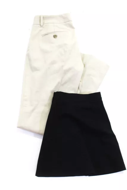 Michael Kors Theory Womens Elastic Mini Skirt Pants Black Tan Size M 0 Lot 2