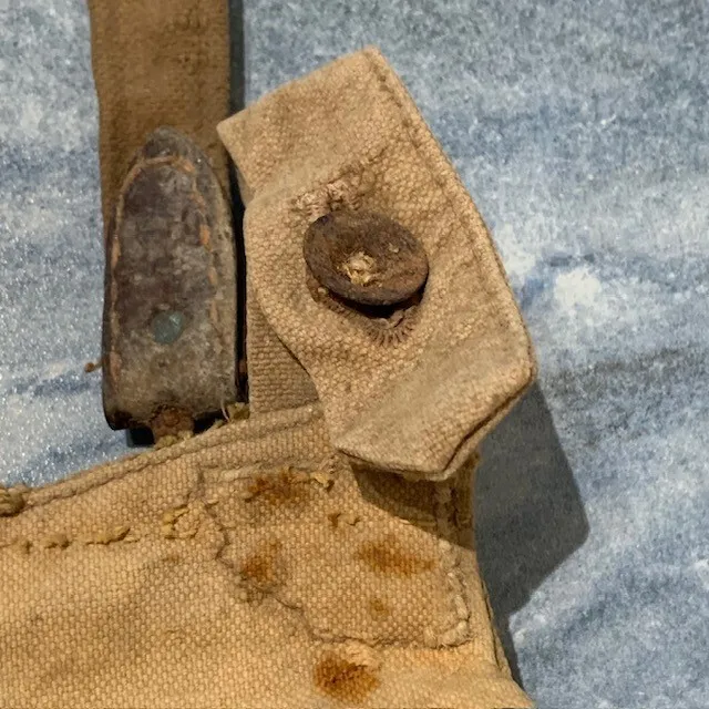 Brotbeutel / sac à pain modèle 1893 avec bretelle dans son jus 14/18 WW1 Verdun 3