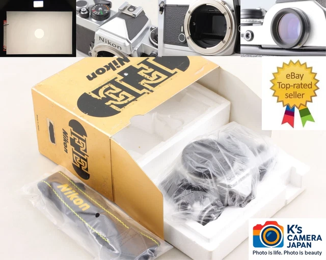 TOP MINT IN Box] Nikon FE Silver 35mm SLR Film Camera Body From