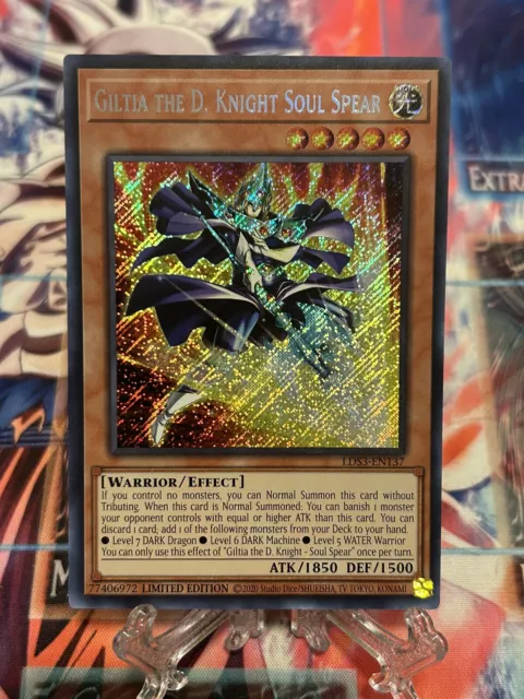 Yugioh x1 Giltia the D. Knight - Soul Spear LDS3-EN137 Lim Ed Secret Rare (NM!)