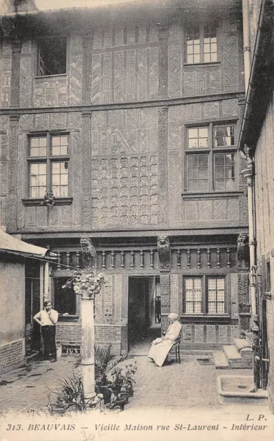 Cpa 60 Beauvais / Vieille Maison Rue Saint Laurent / Interieur