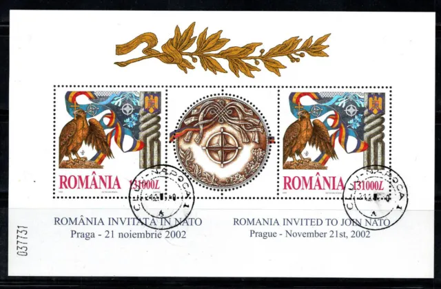 Roumanie 2002 Mi. Bl. 325 Bloc Feuillet 100% oblitéré La Nato