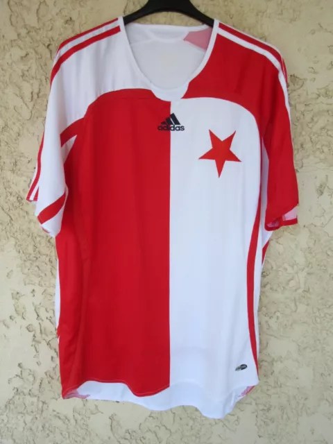 Maillot SLAVIA PRAGUE PRAHA vintage ADIDAS shirt jersey trikot football maglia L