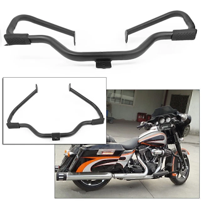 thumbnail interactive-video image 1 of 1-1/4 Inch Highway Bars TCT-MOTORPARTS 1-1/4" Mustache Engine Guard / Crash Bar For 2009-2024 Harley Touring (Road King, Street Glide, Electra Glide, Trike) Engine Guard Harley Davidson 1 of 12