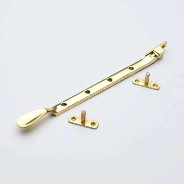 VICTORIAN STYLE CASEMENT Window Stay Lock Set Brass 250mm 10 Inch NEW