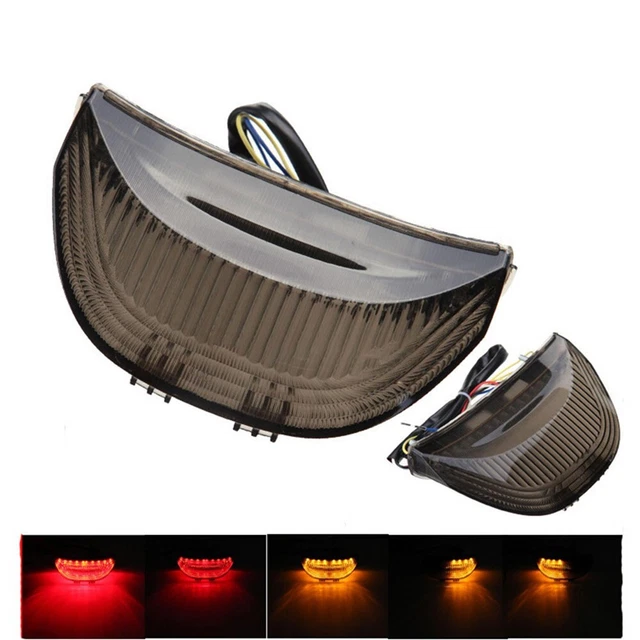Topzone Lumière Fumé Objectif Moto LED Phares Arrière Pour Feux Arrière De Frein Avec Intégré Turn Signal Lamp Indicateurs Pour Honda VTX 1300/1800/rétro 1800T