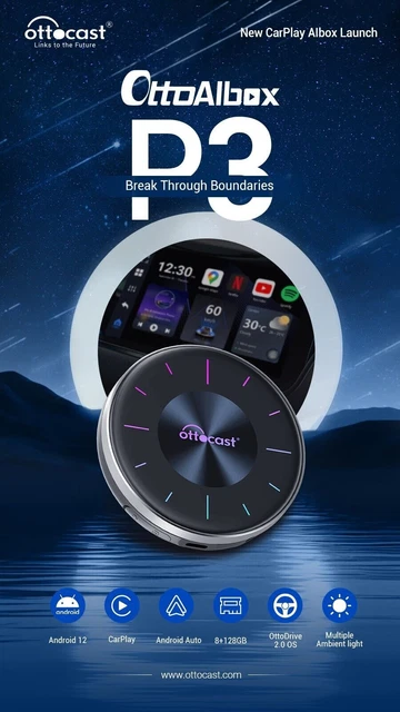 Adaptateur CarPlay & Android Auto & Air Play Sans Fil 3 En 1