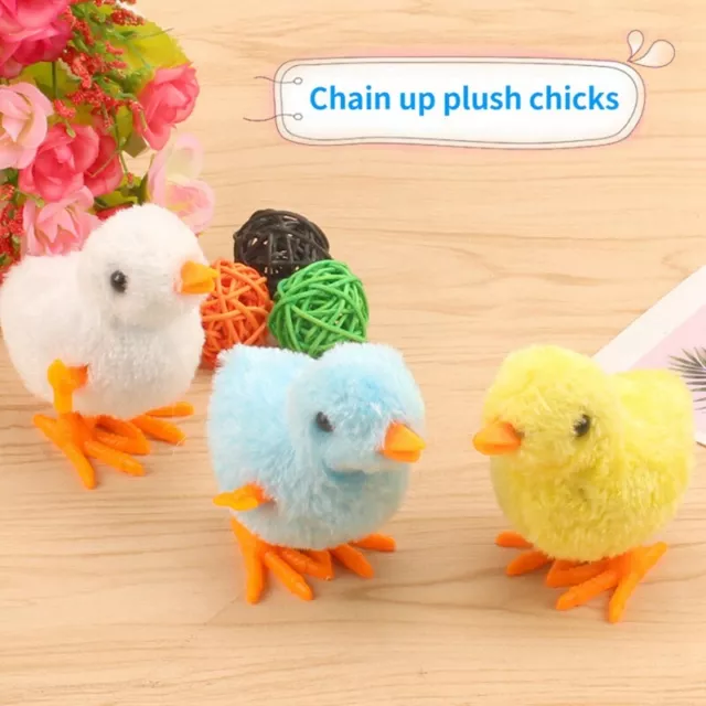 2X (5 Stck. Ostern Wind Küken Spielzeug Neuheit Springen Huhn Knebel Plüschtier Baby Küken Spielzeug 2