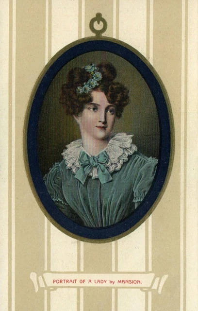 EARLY 1900's VINTAGE Portrait of a Lady by Mansion POSTCARD - UNUSED