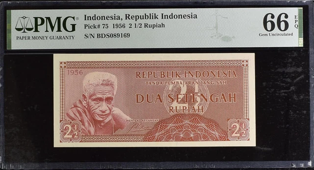 完全未使用級 1956年 PCGS 66 PPQ 鑑定品 インドネシア PMG