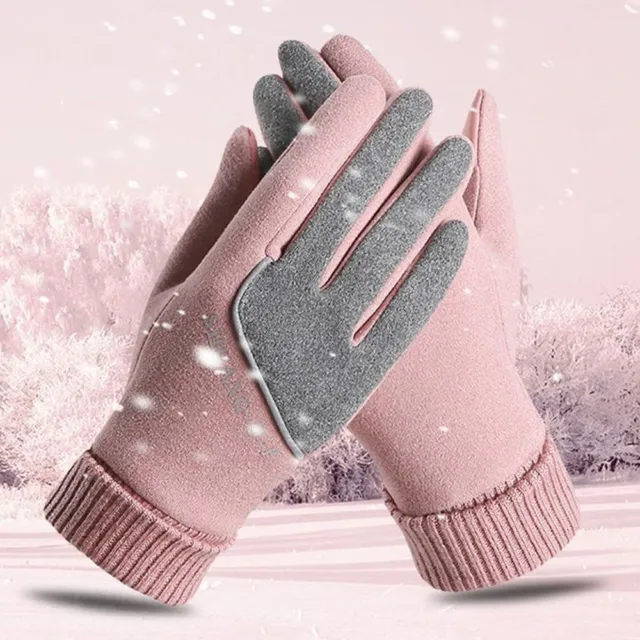 Épais Écran tactile Gants de cyclisme Gants chauds d'hiver Doigt complet