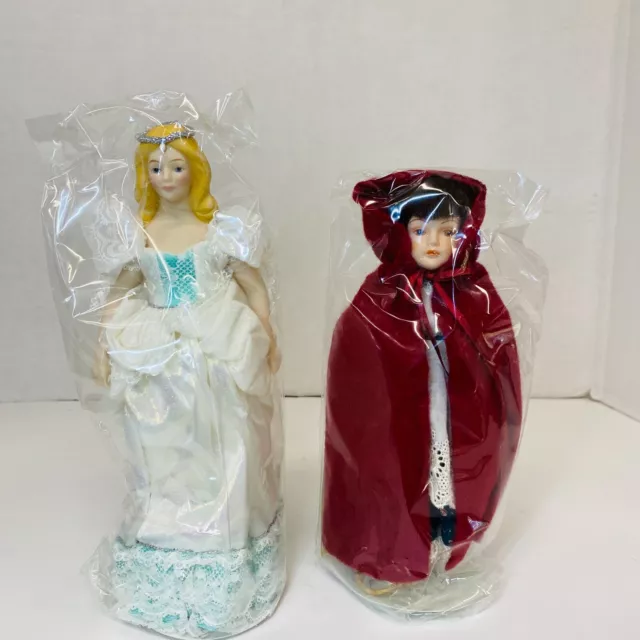 Avon Fairy Tale Doll Little Red Riding Hood & Fairy Princess Porcelain Dolls 2