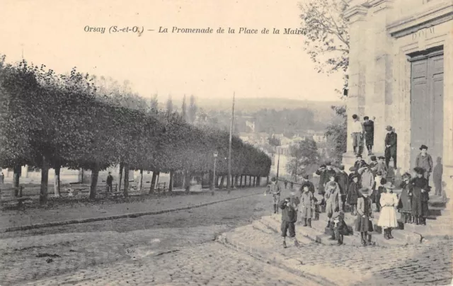 Cpa 91 Orsay La Promenade De La Place De La Mairie