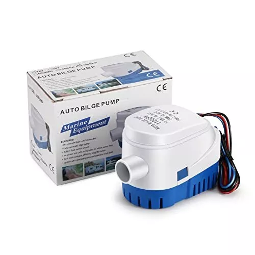 Automatische Bilgepumpe, DC 12V Automatische Boots Lenzpumpe 1100GPH/70LPM, M...