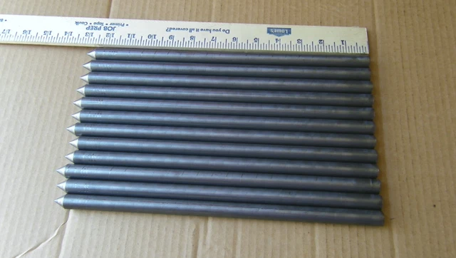 12 PCS 5/8" Dia 1040 CR Steel Rods, Metal Bars MADE IN USA, Around 12 Feet!!