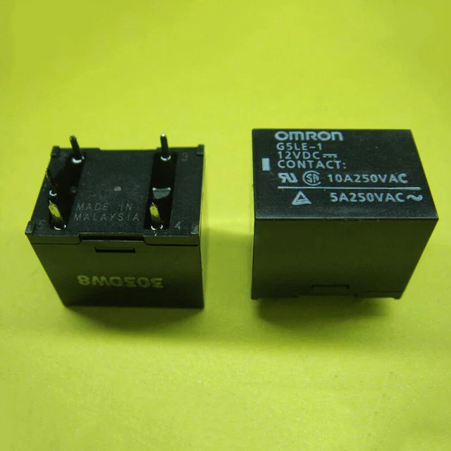 1Pc OMRON G5LE-1-12VDC Power Relay 5Pins 10A 250VAC 1Pc OMRON G5LE-1-12VDC Power Relay 5Pins 10A 250VAC