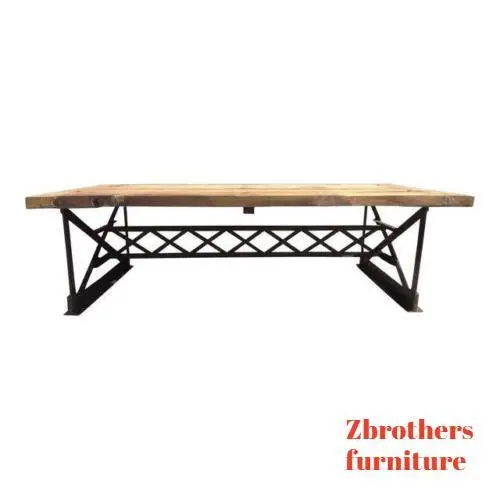 urban industrial metal rivet truss surfboard coffee table B