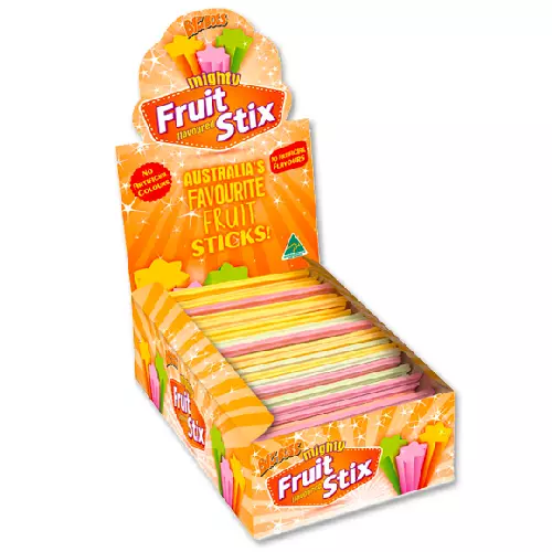 910640 1 X Box Fyna Big Boss Mighty Fruit Flavoured Stix Australian Made & Owned