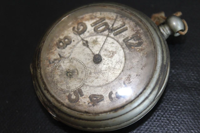 Montre Gousset Antique En Argent Fin 18e Siècle - Mécanique Manuelle, Coq Gravé, état Très Bon