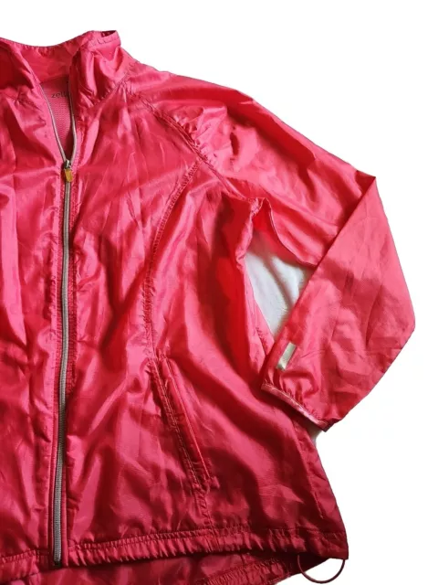 Zella Womens Pink Full Zip Windbreaker Running Hiking Jacket XL Long Sleeve  CC2 2