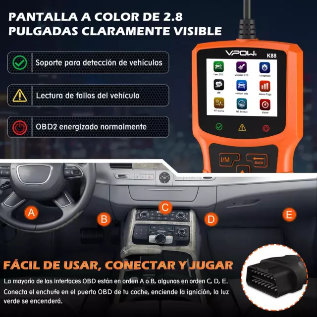 OBD2 Auto Diagnosi OBD Italiano: Scanner OBD EOBD Diagnostica per BMW Mercedes T 3