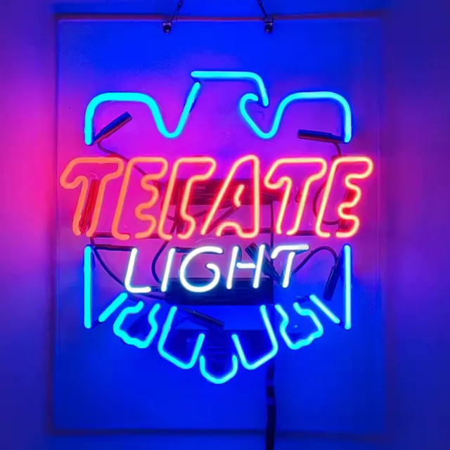Tecate Light Neon Light Sign 19"x15" Lamp Bar Man Cave Beer Artwork Decor Gift