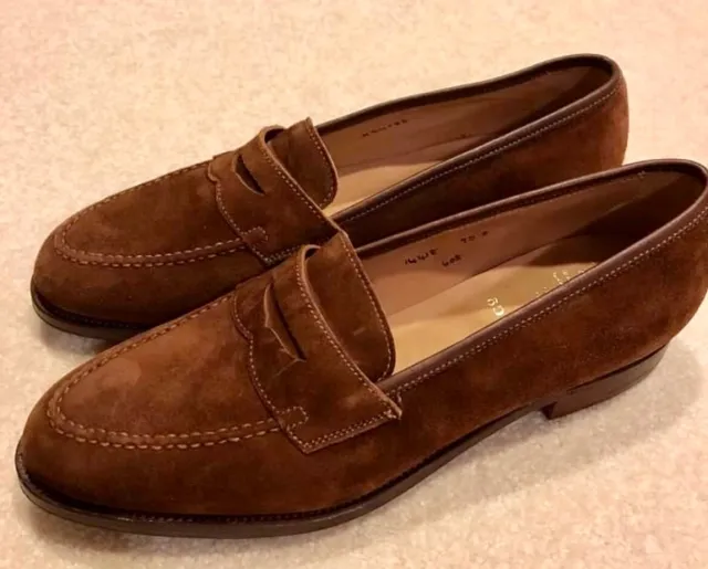 Peal & Co Brooks Brothers Brown Suede Men's Shoes NEW