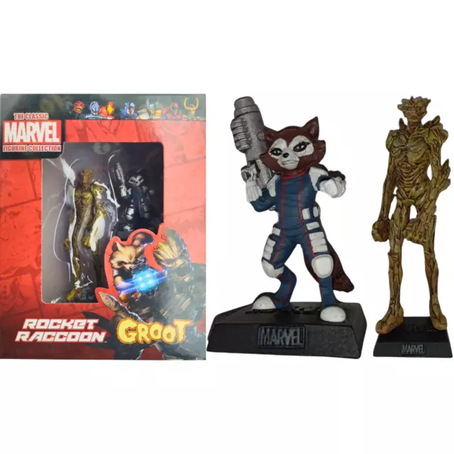 The Classic Marvel Figurine Collection Rocket Raccon Groot Super Héros Eaglemoss