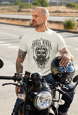 Skull Biker Men's T-Shirt | Screen Printed